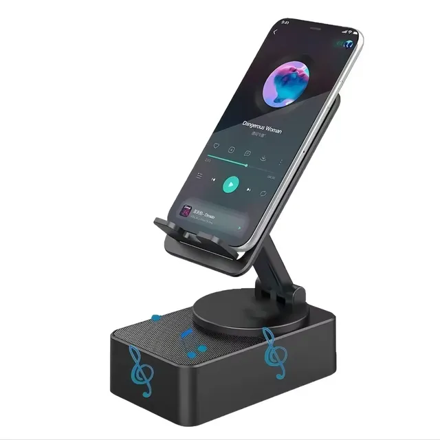3 in 1 Desktop Audio Speaker Rotatable Mobile Phone Stand High Appearance Portable Lazy Sound Box for Home Desktop