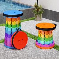 Tabouret pliant chinois, pliable dans un sac, tabouret télescopique pliable, tabouret empilable en plastique