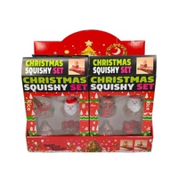 Nouveau Bestseller de Noël : Jouet Squishy en Caoutchouc Père Noël à Rebond Lent, Style Guimauve, Anti-stress, Boîte Cadeau