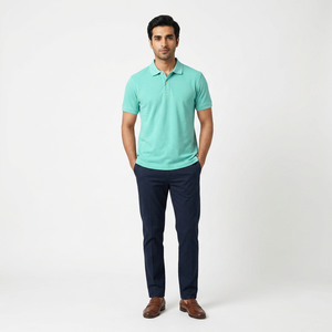 100% Breathable Cotton Custom Logo Short Sleeve Casual <b>Collar</b> <b>T</b>-<b>Shirt</b> for Men Summer Wear Solid with OEM ODM for Polo <b>Shirt</b> - Product Image 1