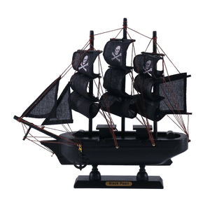 Benutzer definierte 24CM nautische Werbe geschenk Maritime Tisch dekoration Hms Kopfgeld Holz Segelboot "<span class=keywords><strong>PIRATE</strong></span>" Schiffs modell - Product Image 1
