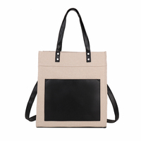 Sac à main en toile personnalisé OEM respectueux de l'environnement, adapté à la publicité, aux badges, aux logos, à la impression par transfert thermique