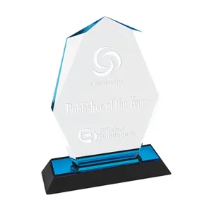 Premi acrilici di alta qualità targhe trofeo premio acrilico bianco personalizzato