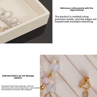 Grande boîte organisatrice de bijoux en velours à plusieurs compartiments |   Plateau de présentation empilable et anti-rayures pour bagues, colliers, boucles d'oreilles, bracelets