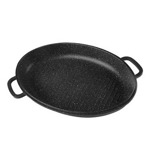 Sartén Ovalada para pescado a la parrilla con diseño de seguridad, juego de bandejas para hornear asador de <span class=keywords><strong>aluminio</strong></span> <span class=keywords><strong>fundido</strong></span> antiadherente - Product Image 3
