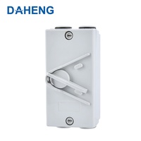 Interrupteur miniature rectangulaire haute tension 3 pôles personnalisé avec logo de marque électrique 240V 20A/35A/63A, étanche IP66 pour la maison
