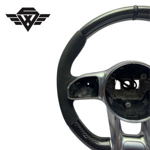 Volante de Fibra de Carbono Real de Primera Calidad Personalizado de Fábrica para Mercedes Benz 223Y W219 W205 809 AMG, Estilo Clásico - Product Image 2