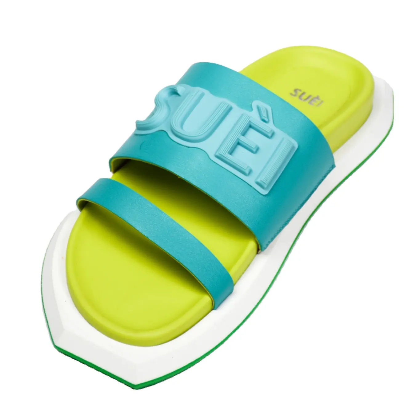Fushbett – sandales plates de qualité supérieure fabriquées en italie, chaussures d'été de couleur bleue pour femmes, 2023