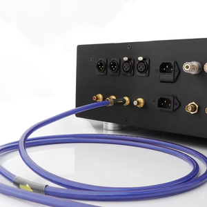 Câble audio coaxial <span class=keywords><strong>RCA</strong></span> en cuivre sans oxygène haute pureté violet, avec fiches plaquées or et gaine en PVC, pour connexion d'amplificateur et d'enceintes Hi-Fi - Product Image 1