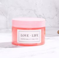 Emballage de soins de la peau cosmétiques de luxe pots transparents contenant de gommage au beurre de corps cosmétique pots de crème en plastique pour animaux de compagnie vides avec couvercles