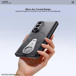 เคสโทรศัพท์ <span class=keywords><strong>Xundd</strong></span> สำหรับ Samsung Z Fold 8/7/6 Ultra พร้อมวงแหวนแม่เหล็กและขาตั้ง  ผิวสัมผัสนุ่มแบบด้าน ป้องกันอย่างดี - Product Image 2