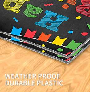 Panneau de jardin personnalisé en plastique ondulé avec piquet en H, imperméable, résistant aux UV, écologique, léger et résistant aux intempéries, 24*18 - Product Image 6