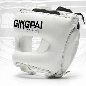<span class=keywords><strong>Casco</strong></span> <span class=keywords><strong>de</strong></span> <span class=keywords><strong>Boxeo</strong></span> GINGPAI Profesional <span class=keywords><strong>de</strong></span> Cuero con Cobertura Total para Adultos Hombres y Mujeres, Protección <span class=keywords><strong>de</strong></span> Nariz con Viga para Combate Sanda, Cara Completa - Product Image 3