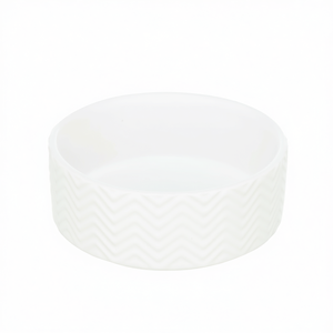 Comedero de Cerámica de 0.4 L y 13 cm, Blanco, para Perros y Gatos - Product Image 2