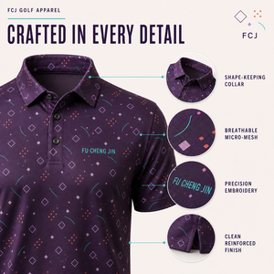 Polos Estampados para Club de Golf, Protección UPF 50, Secado Rápido, Ligeros, Transpirables, Elásticos, Corte Atlético, Camisetas Personalizadas para Equipos de Golf OEM - Product Image 3