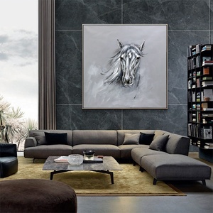 Pittura a mano a olio di cavallo dipinto a mano colore animale astratto <span class=keywords><strong>su</strong></span> <span class=keywords><strong>tela</strong></span> personalizzata per la decorazione della parete del soggiorno - Product Image 3