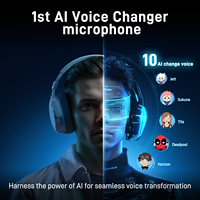 Microphone de jeu sans fil Maono DM40 Pro USB avec modification vocale IA, moniteur direct pour ordinateur et téléphone portable, logiciel inclus