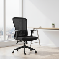 Chaise de bureau exécutive confortable de haute qualité avec roulettes en nylon, ergonomique, en maille, contemporaine, pour la maison, l'hôtel, le salon, l'école