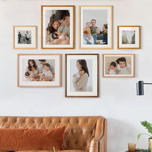 Cadre photo mural en <span class=keywords><strong>bois</strong></span> massif écologique personnalisé, bricolage, cadre photo mural 01, montage mural agrandi, combinaison créative, salon - Product Image 4
