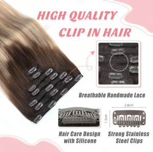 Extensiones de cabello con clip K.SWIGS, 7 piezas, 16 clips, 100g, cabello humano virgen Remy, 12-40 pulgadas, múltiples colores, para uso en salones de belleza. - Product Image 3