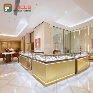 Custom Jewelry Store Interior Display Wood <b>Frame</b> Jewelry Shop Showcase Cabinet - Product Image 1