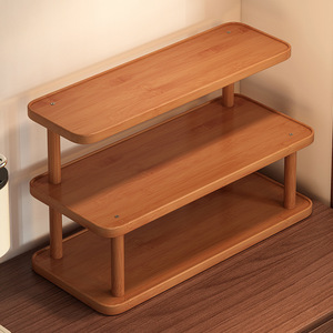 Desktop Multi Tiered Storage Shelf Rectangle Standing Type Minimalist Office Organizer For Stationery Kitchenware Personal Care - Product Image 1