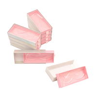 Boîte à cils transparente recyclée haut de gamme avec fenêtre, doublure en éponge, gaufrage, pelliculage mat, emballage tiroir magnétique pour crème contour des yeux