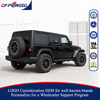 Roue forgée tout-terrain de haute qualité personnalisée de 17, 18 et 20 pouces, noire brillante, 5x127, pour Jeep Wrangler Unlimited Gladiator Bronco