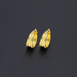Jxx Direct Sale High Quality 24K Gold Plated Dubai Cubic Zirconia <b>Stud</b> Earrings for Women Wholesale - Product Image 5