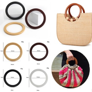 <span class=keywords><strong>Borsa</strong></span> a rete per vino rosso fai da te, tessuta a mano, a forma di manubrio, con manico in legno massello, colore unico, con anello in legno per appendere, resistente - Product Image 6