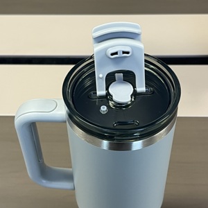 Tùy Chỉnh Thép Không Gỉ Cách Điện Du Lịch Mug 40Oz Thủy Nước Jug Du Lịch Không Có Tràn Cốc Cốc Với Xử Lý Và Lật Rơm - Product Image 2