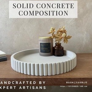 Round Cosmetic <b>Storage</b> <b>Tray</b> MDF Minimalist Design For Bathroom Vanity Decorative <b>Tray</b> - Product Image 3