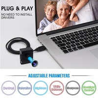 Cámara web USB Ultra HD de 16MP con gran angular de 120 grados sin parámetros de lente de distorsión Cámara USB industrial con controlador libre ajustable