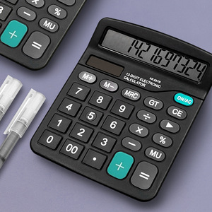 Calculadora aritmética de pantalla grande, calculadora financiera y contable para estudiantes de 12 dígitos, calculadora de doble alimentación con energía solar - Product Image 1
