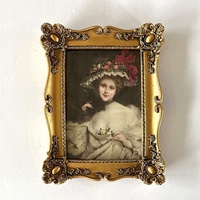 Bingkai Foto Persegi Panjang Antik Buatan Tangan yang Tahan Lama, Ramah Lingkungan, dari Resin Mewah Bergaya Barok Vintage yang Dapat Disesuaikan untuk Promosi