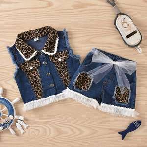 Conjuntos de Ropa de Moda para Bebés, Niños y Niñas, Conjunto de Otoño para Niñas de 1 Año, Jeans para Niños, Conjunto con Bloques de Color - Product Image 4