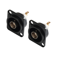 Conector BNC Hembra de Alta Calidad con Contacto de Cobre Aislado, Adaptador de Montaje en Chasis Coaxial RF, ABS IP68 120V Audio Video