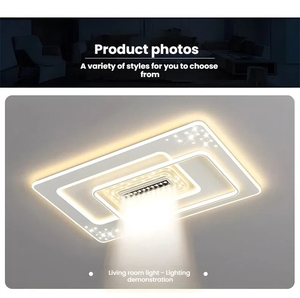 Jylighting <span class=keywords><strong>LED</strong></span> trần ánh sáng vuông siêu mỏng đa Vòng thiết kế <span class=keywords><strong>CE</strong></span> được phê duyệt thay đổi độ sáng văn phòng nhà Đèn trần - Product Image 1