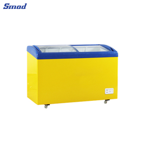 Thương Mại <span class=keywords><strong>Ice</strong></span> <span class=keywords><strong>Cream</strong></span> Cong Kính Hiển Thị Tủ Đông Ngực - Product Image 6