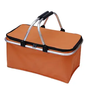  Sac fourre-tout pliable, panier de Shopping de grande capacité, cadre en aluminium, refroidissement