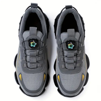 Chaussures de sécurité JIANKUN CE légères à semelle en caoutchouc S3 SR avec boucle rotative, tissu tricoté respirant, anti-écrasement, anti-perforation, antidérapantes