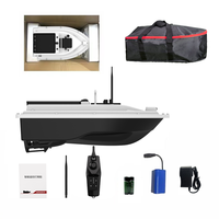 Barco Cebador de Plástico con Control Remoto GPS HOWELL D26, Motores Dobles, Retorno Automático, Luces de Pesca Nocturna, Alcance de Control de 500m, para Carpas