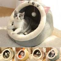 Meilleures ventes : Lit pour chat et chiot confortable et mignon, avec coussin, tente, panier et sac de couchage doux, lavable et chaud