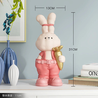 Figura de Conejito de Vinilo Personalizada en Oferta, Estatua Encantadora de PVC Ideal para Decoración de Estantes y Mostradores de Dormitorios