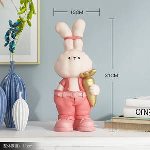 ฟิกเกอร์ PVC แบบกำหนดเองลดราคาสุดฮอต รูปปั้นกระต่ายน่ารัก เหมาะสำหรับตกแต่งชั้นวางของในห้องนอนและเคาน์เตอร์ - Product Image 2