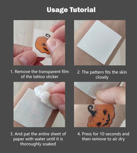 สติกเกอร์เรืองแสงในที่มืด สติกเกอร์ติดตัวลายฮาโลวีนกันน้ำสำหรับเด็ก สติกเกอร์เรืองแสง - Product Image 5