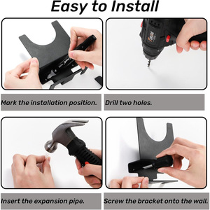 4-Piece Angle Grinder Wall Mount Bracket, 5-inch Angle Grinder Wall Mount, Polisher Storage Rack with Cord <b>Hook</b> - Product Image 3