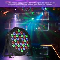 Светодиодный прожектор с 36 RGBW LED-лампами, дистанционным управлением, DMX512, голосовым управлением, IP33, 2000 люмен, плоский PAR-светильник для вечеринок, Рождества, баров