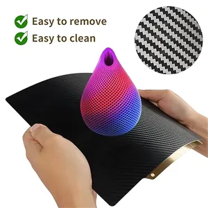 <span class=keywords><strong>KINGROON</strong></span> <span class=keywords><strong>KP3S</strong></span> accesorios de <span class=keywords><strong>impresora</strong></span> <span class=keywords><strong>3D</strong></span> 180x180mm hoja PEI placa de construcción magnética cama calentada resorte acero PET PE O PEY magnético - Product Image 4