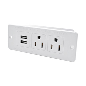 Regleta de Enchufes Oculta Estándar Estadounidense, Enchufe Empotrado para Escritorio, Muebles de Oficina, Gabinetes, Encimeras, USB - Product Image 1